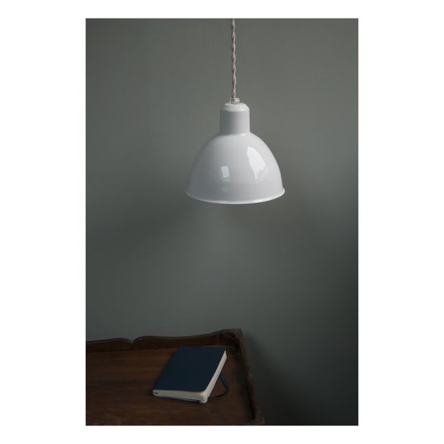 Paulette Glazed Porcelain Pendant Lamp | White