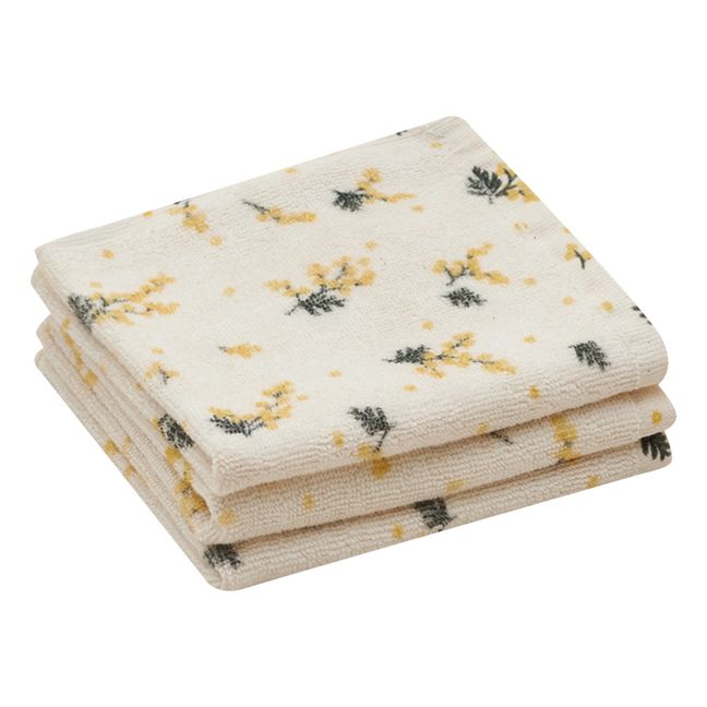 Gästehandtuch Mimosa - 3er-Set | Grauweiß