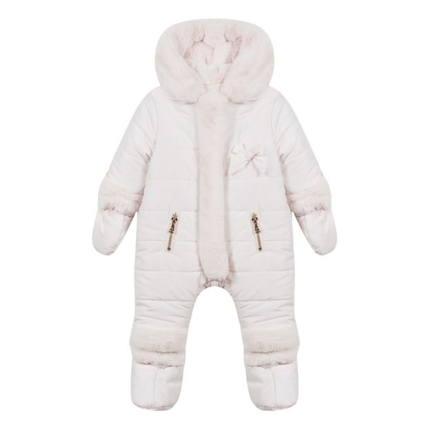 baby faux fur snowsuit