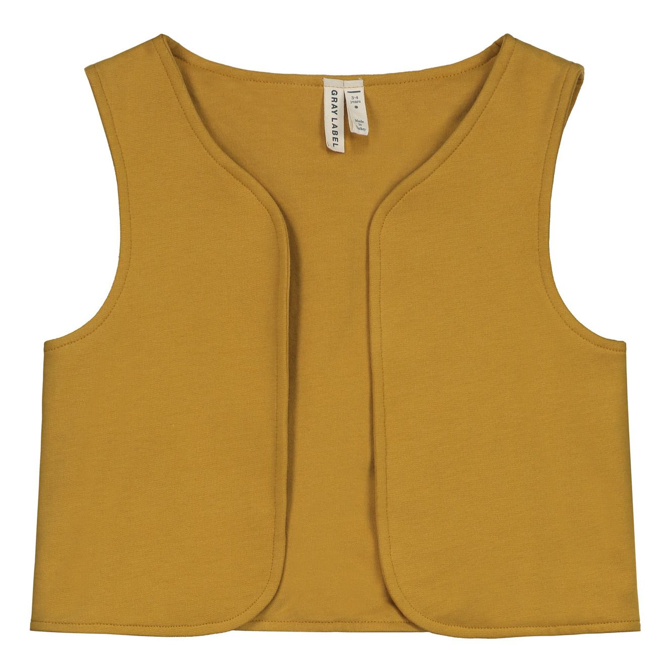 Gray Label - Gilet Coton Bio - Fille - Jaune moutarde