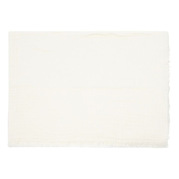 Manta de de algodón Vanly | Marfil- Imagen del producto n°1