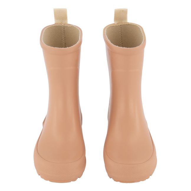 Rain Boots Natural Rubber and Organic Cotton Dusty Pink