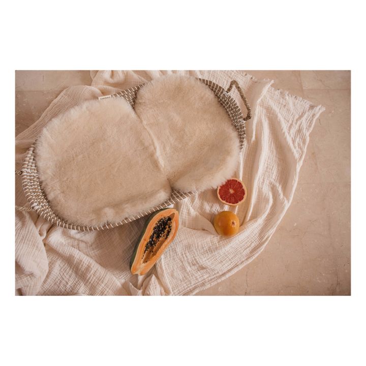 Sheepskin for Stroller and 68x44 cm Milk BINIBAMBA Design Baby