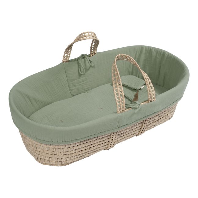 Babytragetasche, Matratze und Bettwäscheset | Sage Green S049