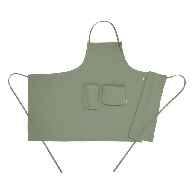 Schürze für Erwachsene Bio-Baumwolle | Sage Green S049