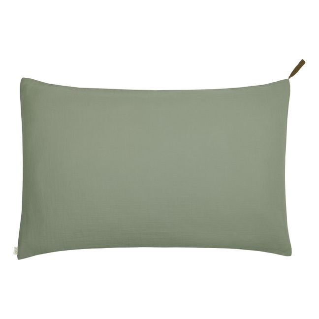 Organic Cotton Pillowcase Sage Green S049