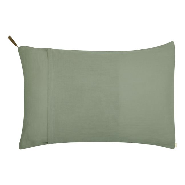 Funda de almohada de algodón orgánico | Sage Green S049
