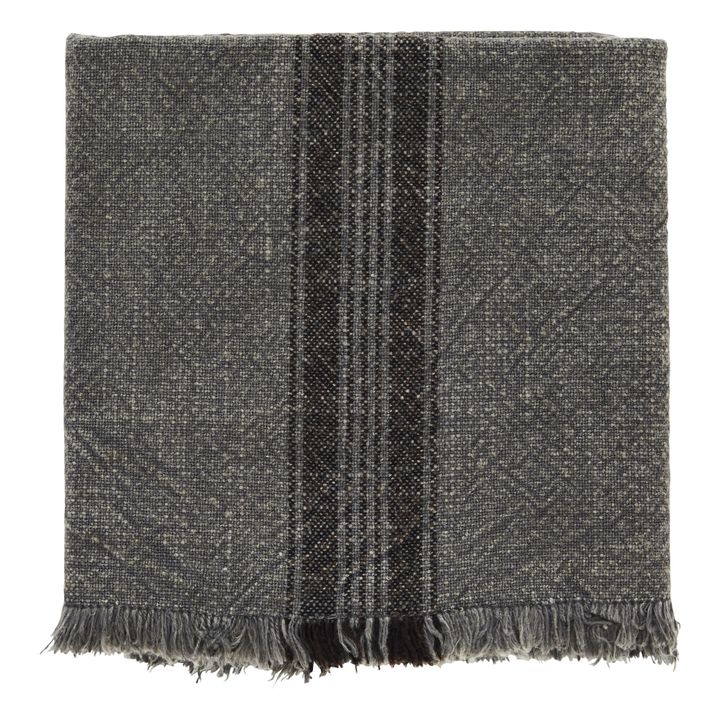 Striped Tea Towel | Dark grey- Product image n°0