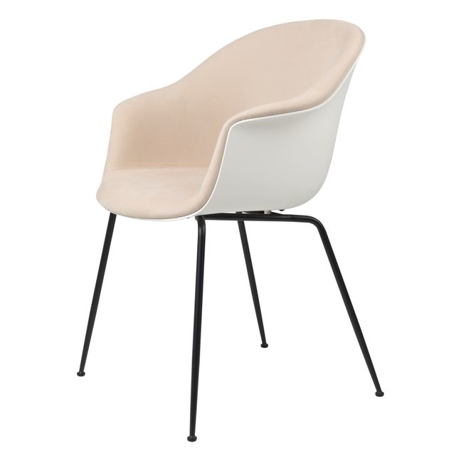 Silla Bat, base negra - GamFratesi | Beige