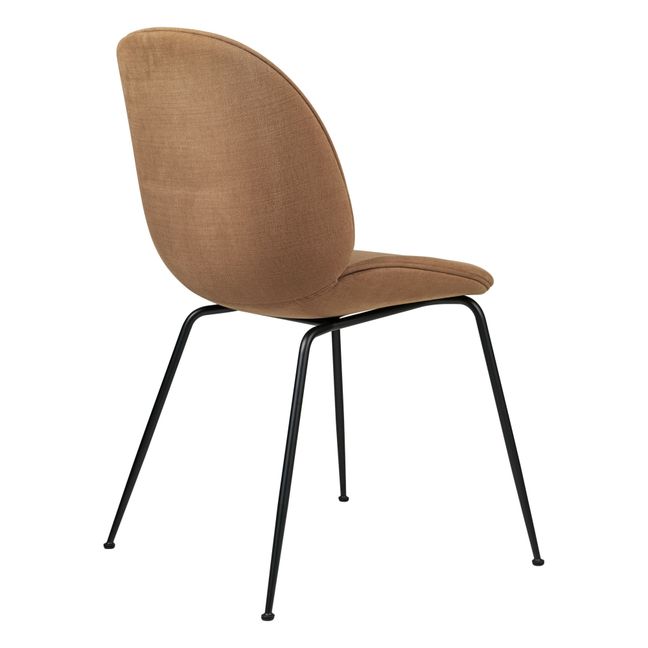 GamFratesi Upholstered Beetle Chair + Black Base Camel