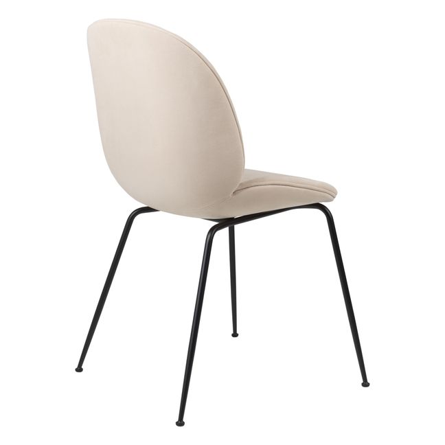 GamFratesi Upholstered Beetle Chair + Black Base  | Beige