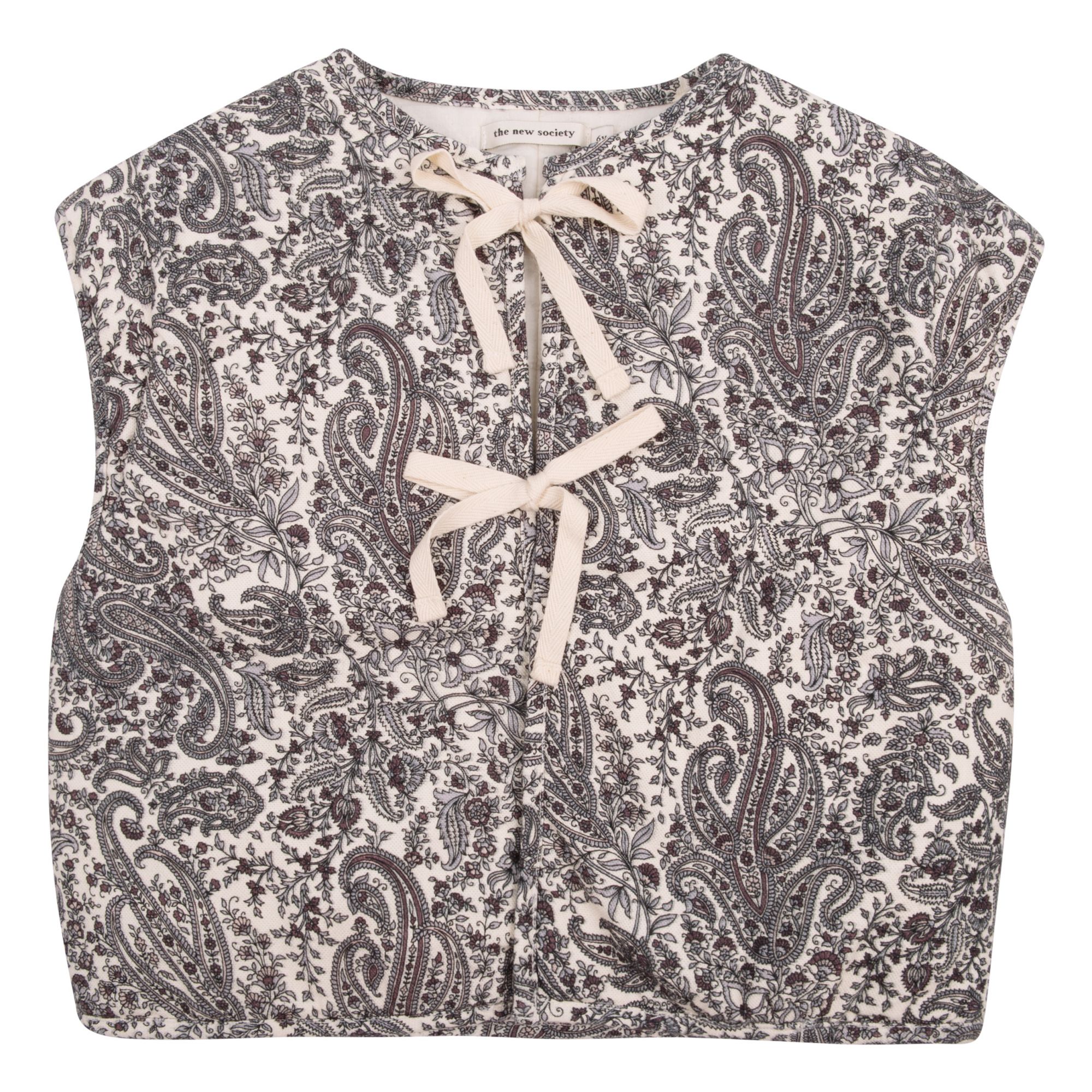 the new society - Gilet Coton Bio Paris - Fille - Gris