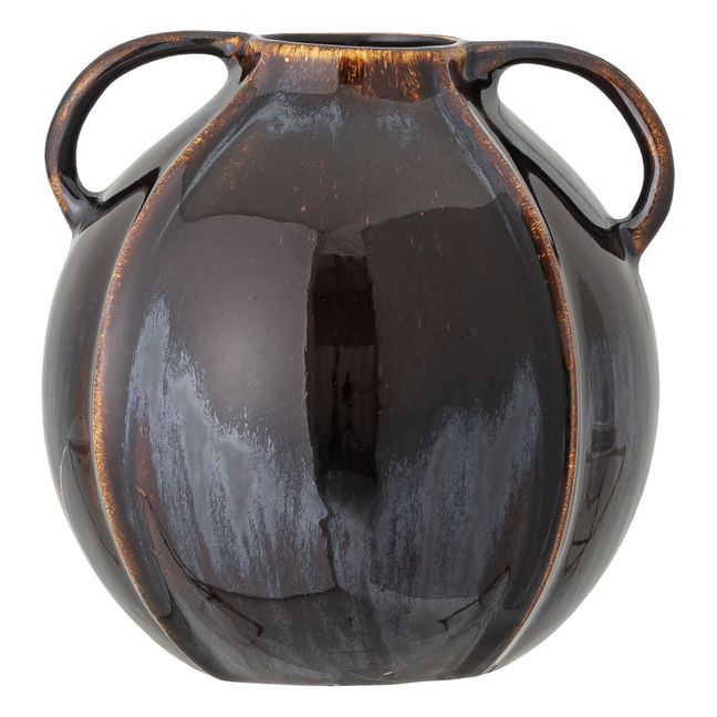 Stoneware Vase  Blue black