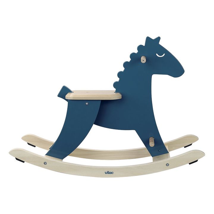 Cavallo a dondolo e archetto di protezione Hudada | Blu- Immagine del prodotto n°1