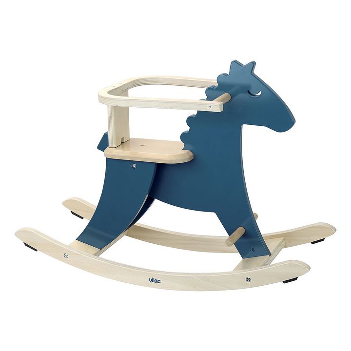 Cavallo a dondolo e archetto di protezione Hudada | Blu- Immagine del prodotto n°0