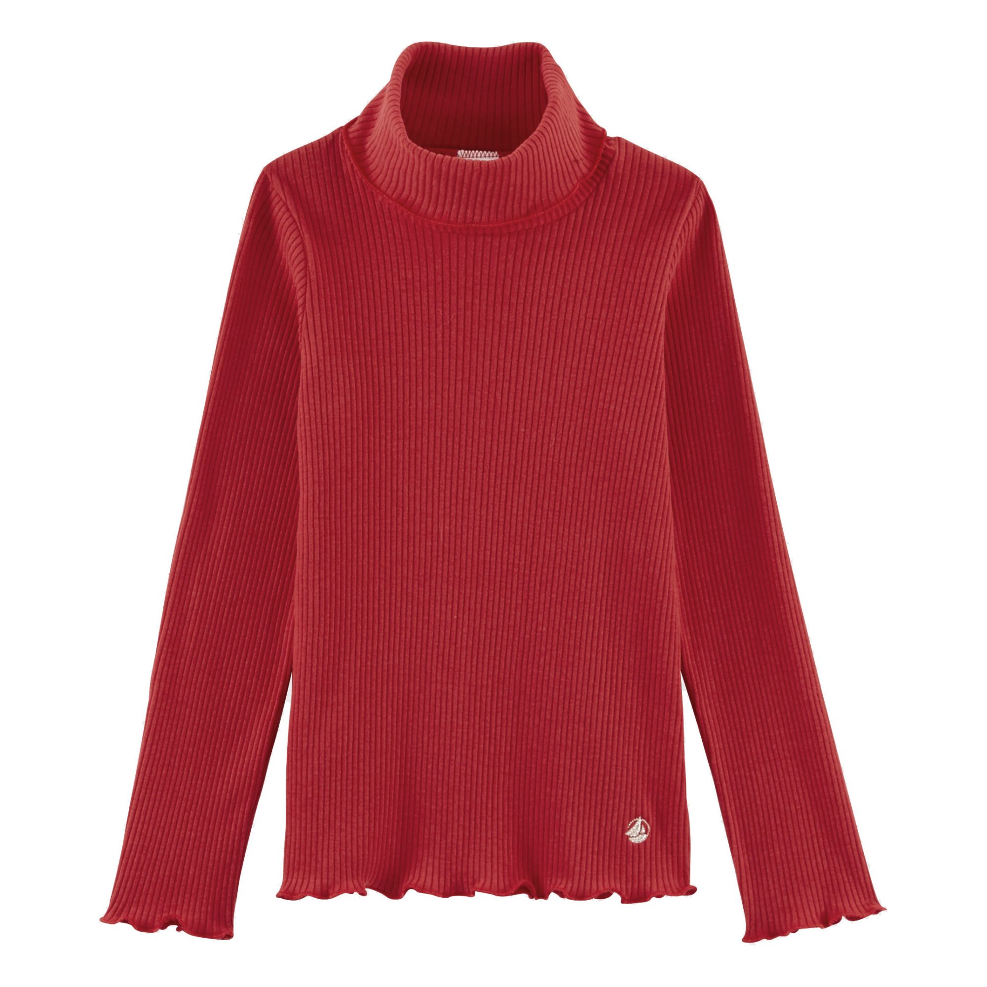 childrens red polo neck jumper