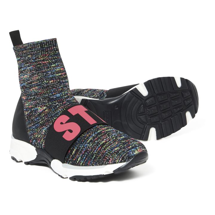 Levántate Donación enero Stella McCartney Kids - Zapatillas tipo calcetín de lúrex - Negro |  Smallable