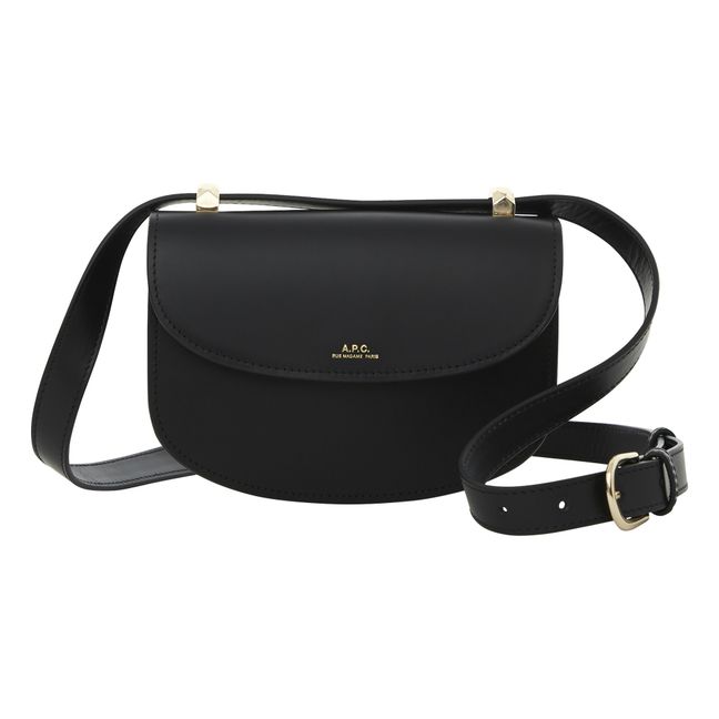 Bolso Genève Mini de cuero liso | Negro