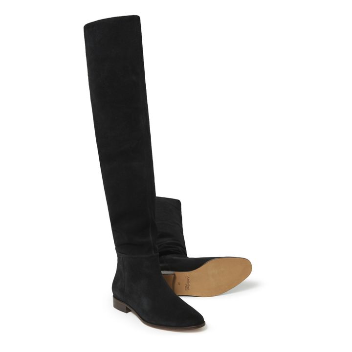Donna Scarpe da Stivali da Cuissardes BootsCasadei in Pelle scamosciata di colore Nero 