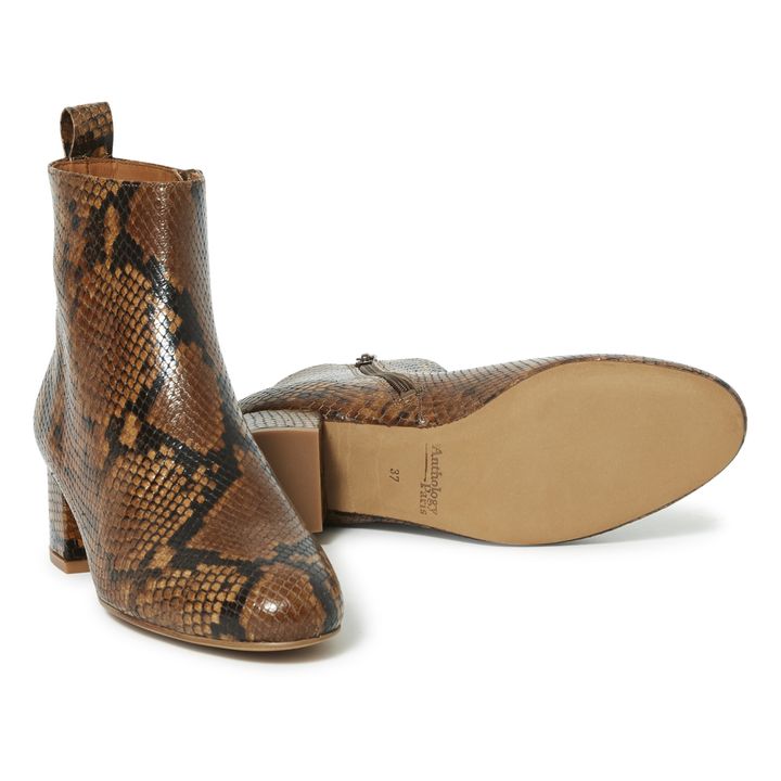 Bottines discount python cuir