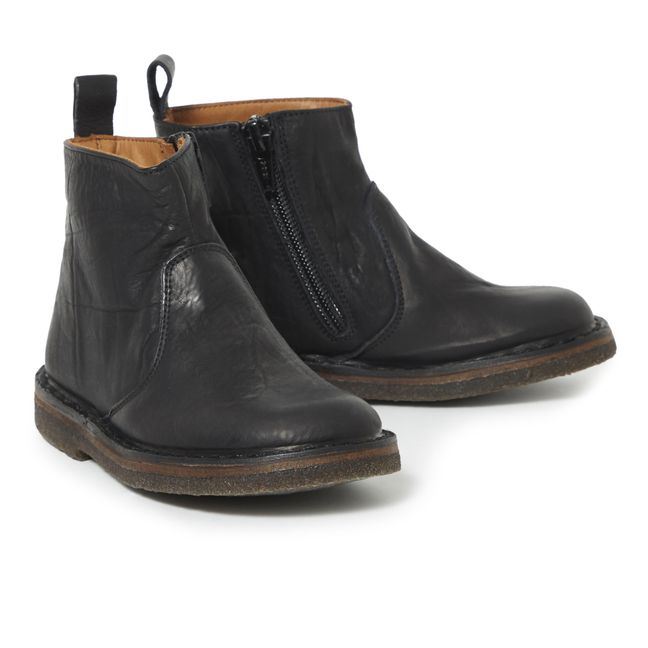 Boots mit Reißverschluss | Schwarz