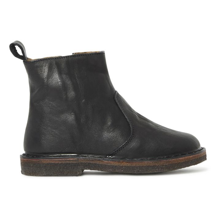 Fur Zip-up Boots | Black- Product image n°0