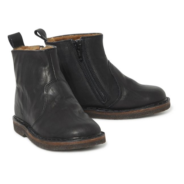 Botas forradas con cremallera | Negro