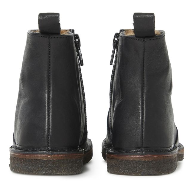 Gefütterte Boots mit Reißverschluss | Schwarz
