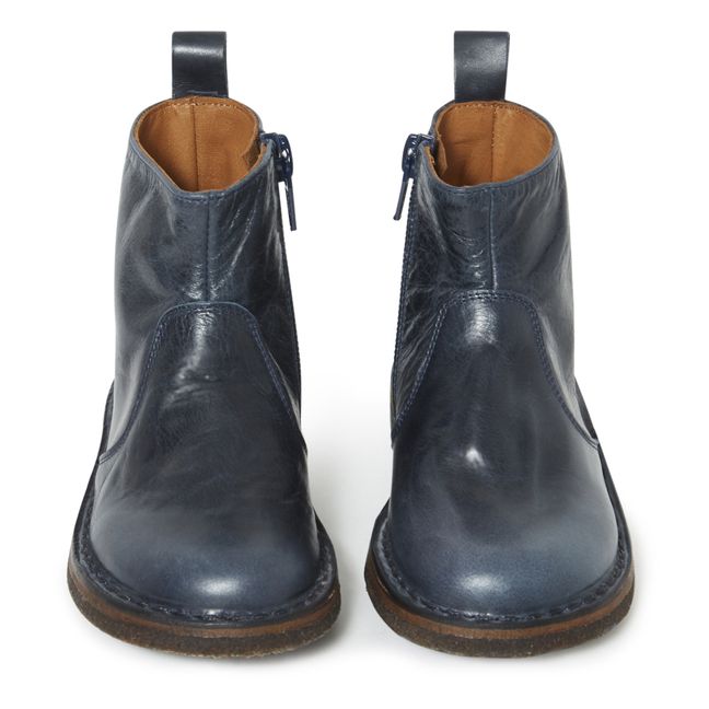 Zip-up Boots | Navy blue