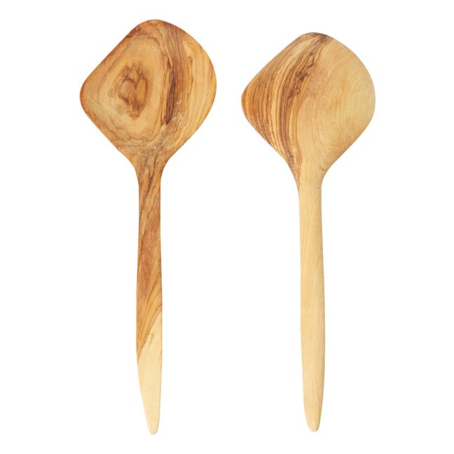 Couverts à salade en bois d'olivier