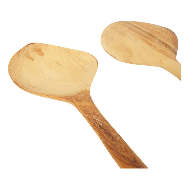 Cubiertos para servir de madera de olivo
