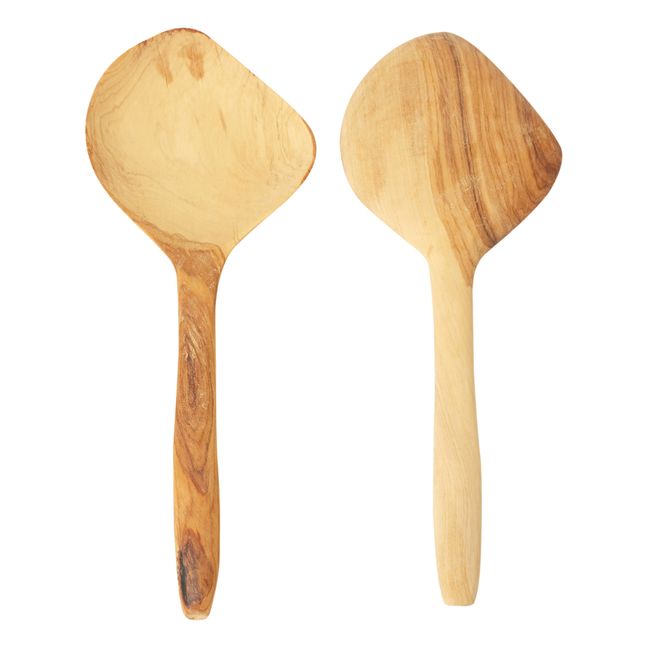Couverts à salade en bois d'olivier