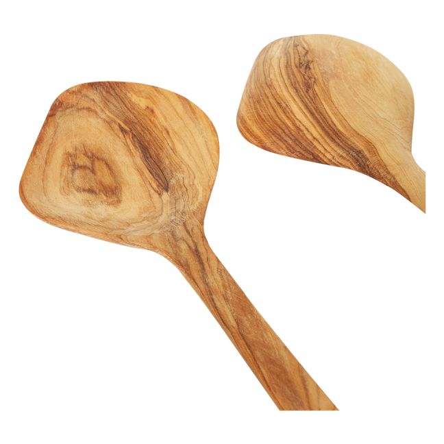 Cubiertos para servir de madera de olivo