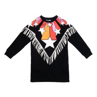 Stella McCartney Kids Kleid Bio-Fleece Sterne Fransen-listing