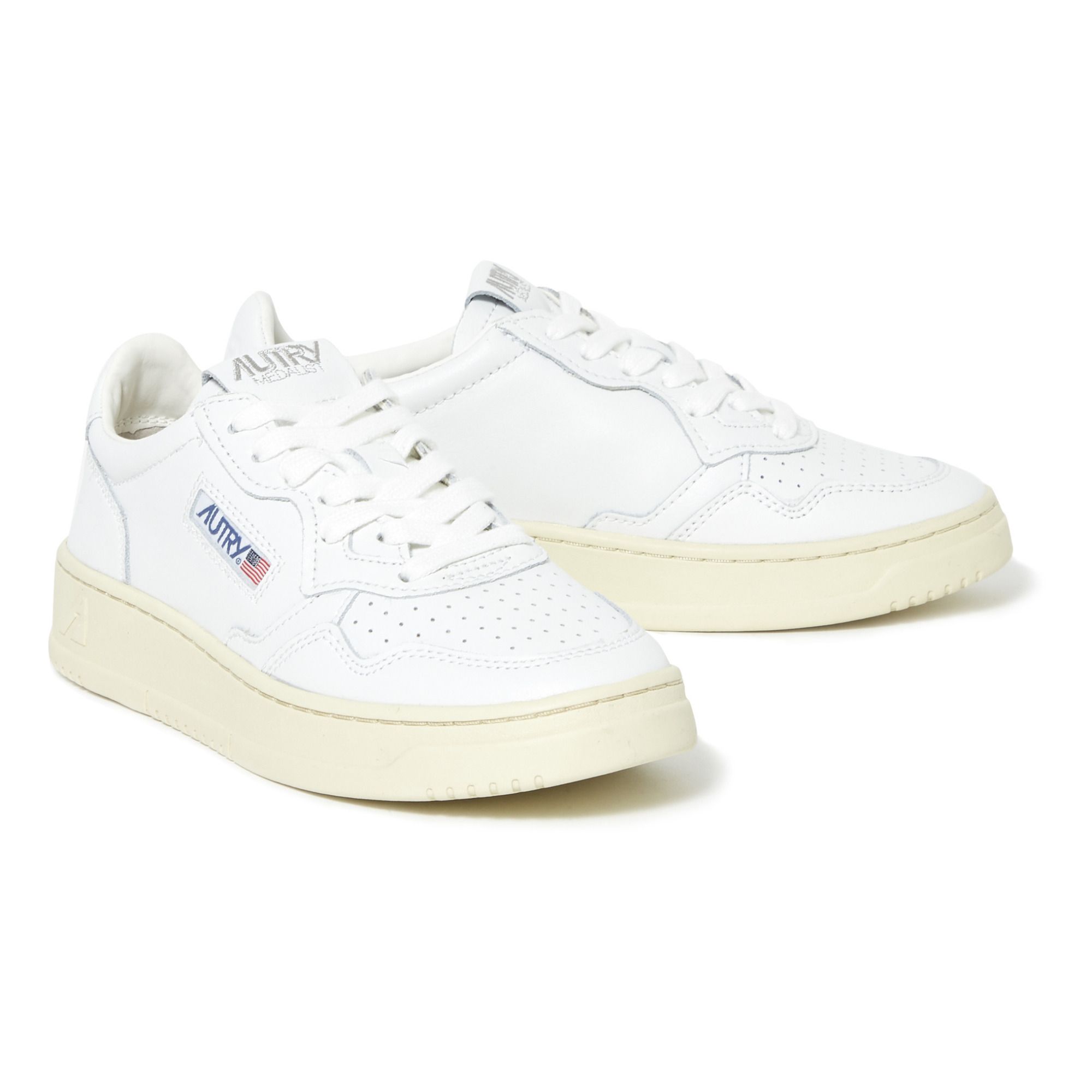 autry low sneakers in white leather and suede