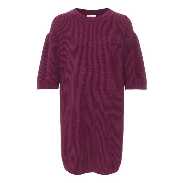 burgundy jumper dress