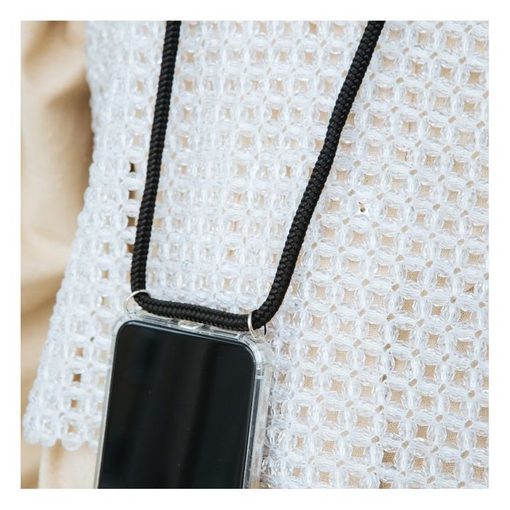 Xouxou - Laccio da collo porta-smartphone Black - Nero