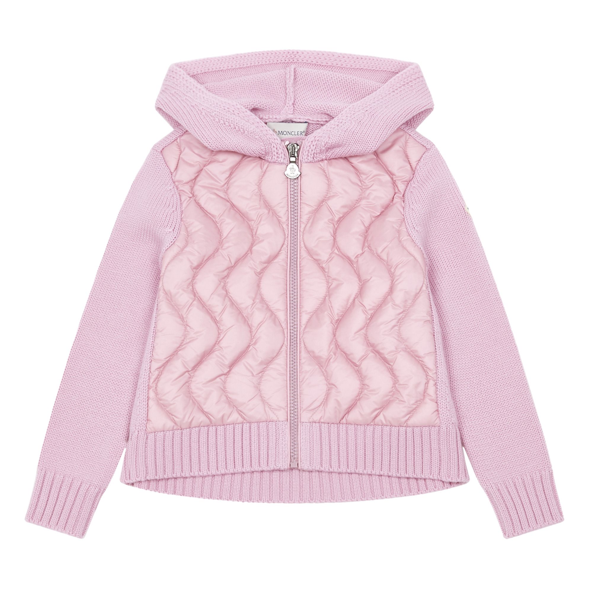 Moncler - Cardigan Laine - Fille - Vieux Rose