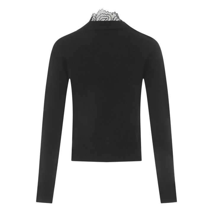 zara jumper with lace collar