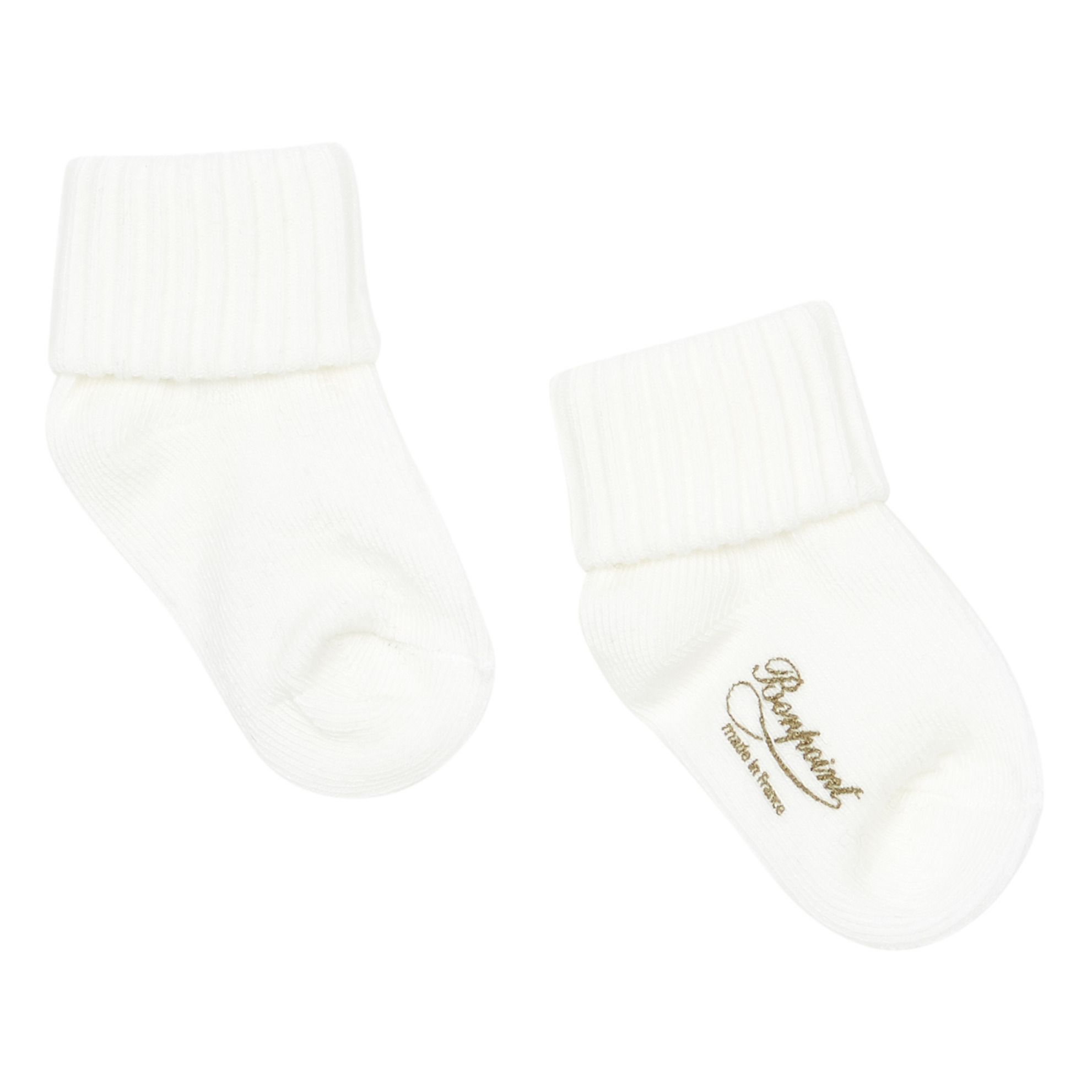Ribbed Baby Socks Ecru- Product image n°0