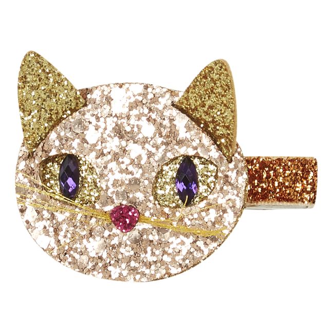 Kitty Hair Slides | Gold