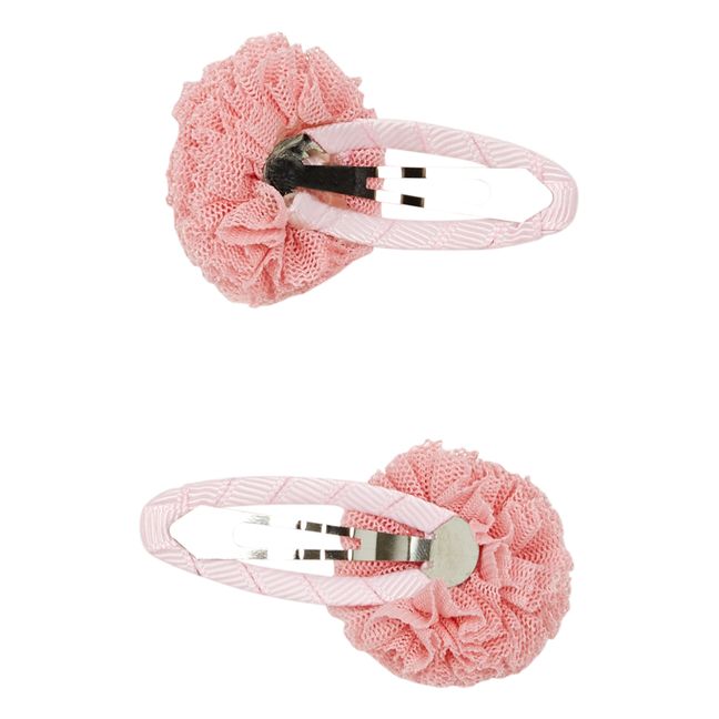 Pompom Hair Slides | Orange