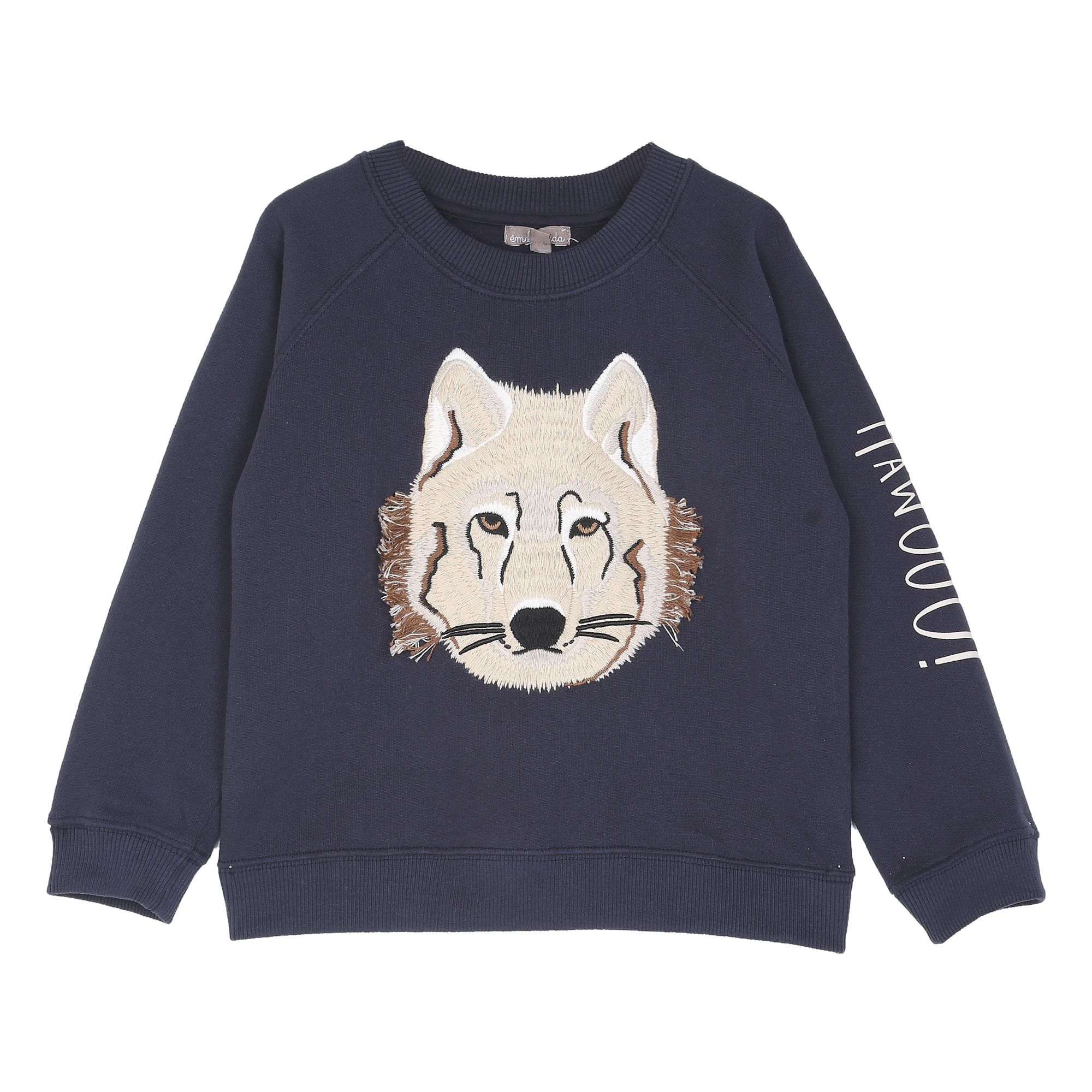 Emile et Ida - Sweat Coton Bio loup - Garçon - Noir