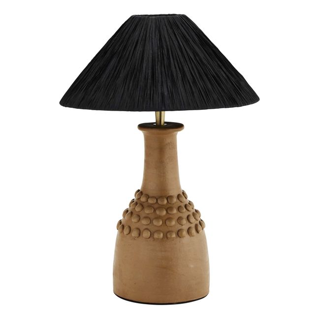 Table Lamp - Terracotta Base, Raffia Shade