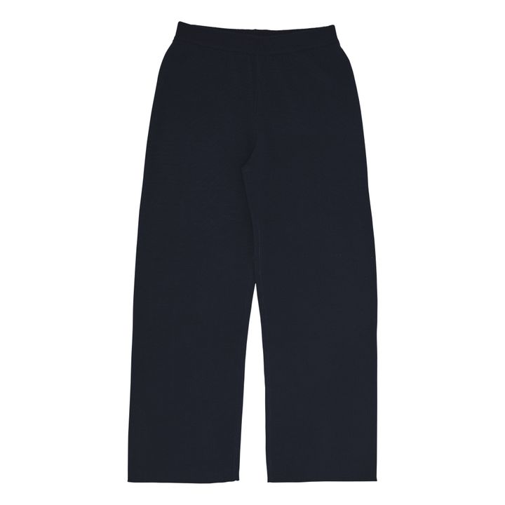 Double Sided Fine Wool Trousers - Women's Collection Midnight