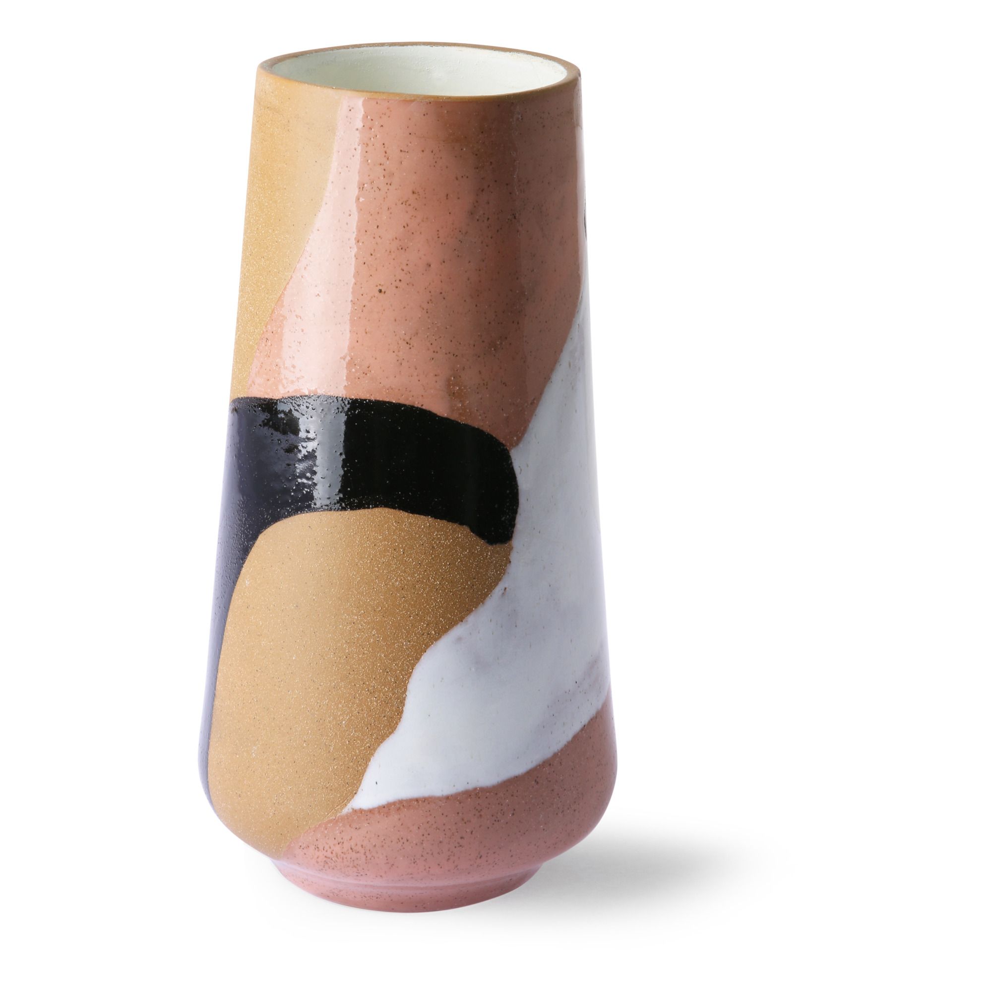 HKliving - Vase en céramique - Noir