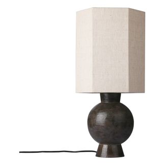 HKliving Abat-jour hexagonal en lin-listing