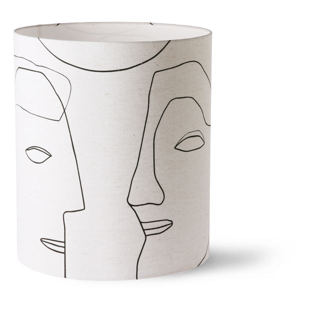 Abat-jour cylindre Visage en lin-product