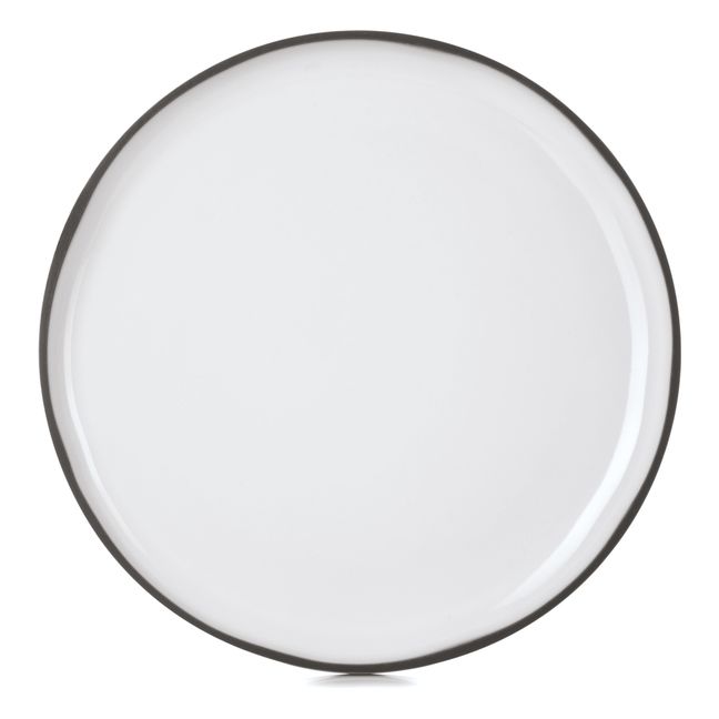 Assiette Caractère en porcelaine 21 cm - Set de 4 Blanc Cumulus