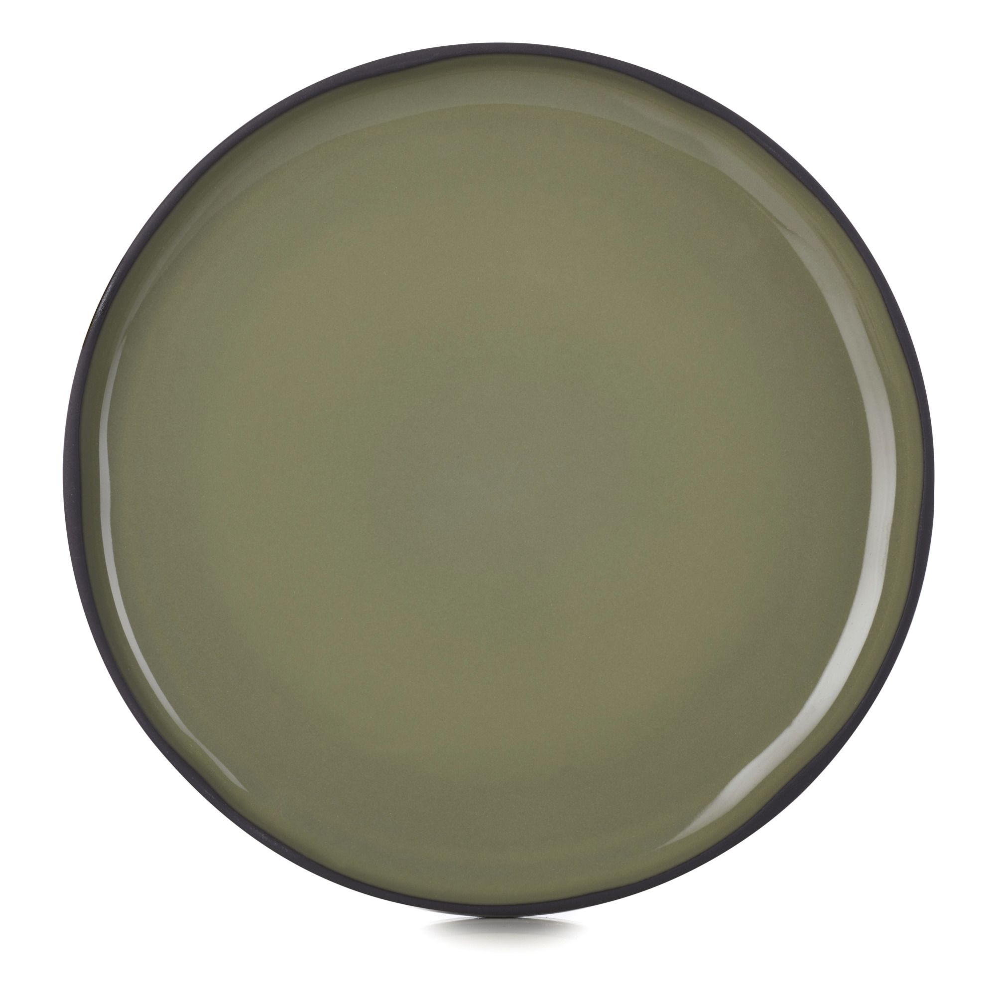 Revol - Assiette Caractère en porcelaine 26 cm - Set de 4 - Cardamome